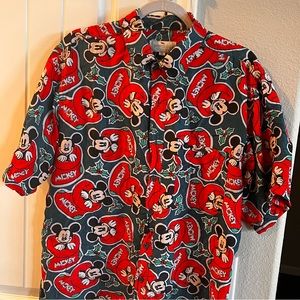 Mickey Mouse Christmas 100% Silk shirt